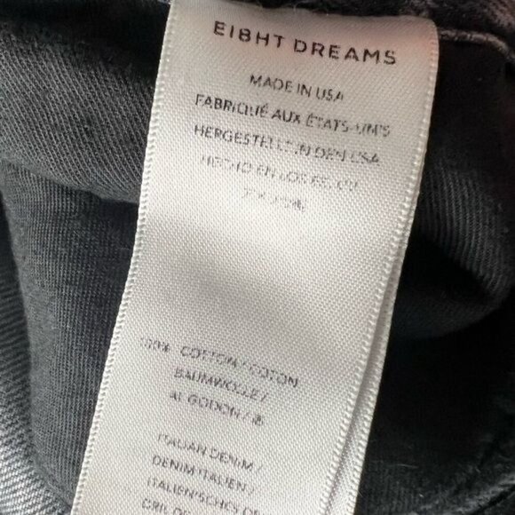 Ei8htdreams grey jeans straight ribbed hem size 25 - Picture 6 of 12